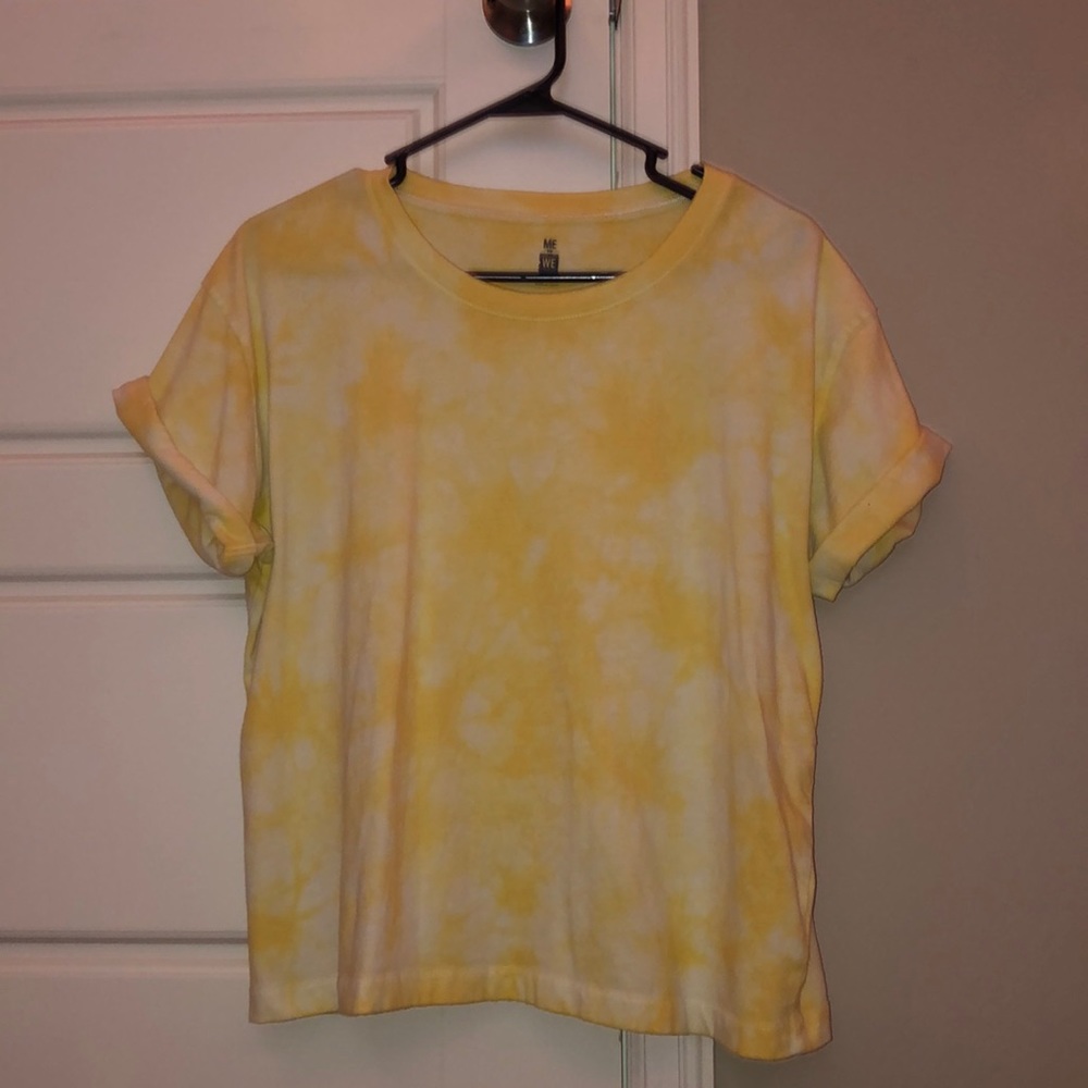 Yellow tie dye shirt